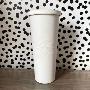 Starbucks Matte White Stainless Cold Cup Tumbler